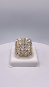 2.69 CT. VS-VVS Natural Diamond Men’s Rectangle Big Ring 10 KT Yellow Gold