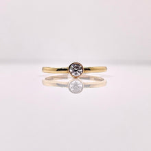 Load image into Gallery viewer, Bezel Set Women’s Dainty CZ Ring In 10 KT Yellow Gold