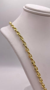 4mm Puff Gucci Link Chain In 10 KT Yellow Gold