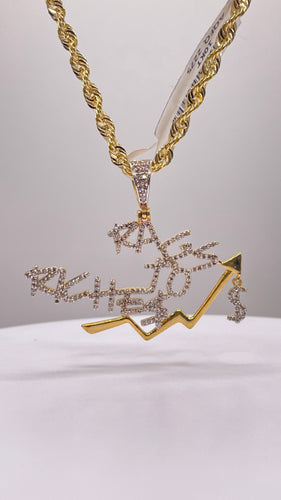 0.52 CT. Natural Diamond Rags To Riches Pendant In 10 KT Yellow Gold