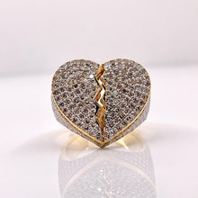 Load image into Gallery viewer, 2.83 CT. Natural Diamond Broken Heart Ring In 10 KT Yellow Gold