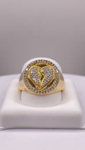 Load image into Gallery viewer, 0.37 CT. Natural Diamond Broken Heart Ring In 10 KT Yellow Gold