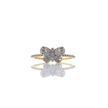 Load image into Gallery viewer, 0.28 CT. T.D.W Natural Diamond Butterfly Ring In 10 KT Yellow Gold
