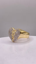Load image into Gallery viewer, 0.52 CT. Natural Diamond Broken Heart Ring In 10 KT Yellow Gold