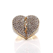 Load image into Gallery viewer, 2.83 CT. Natural Diamond Broken Heart Ring In 10 KT Yellow Gold