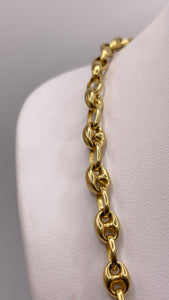 4.8mm Puff Gucci Link Chain In 14 KT Yellow Gold