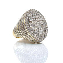Load image into Gallery viewer, 2.90 CT. Natural Diamond Oval Shape Men’s Ring In 10 KT Yellow Gold