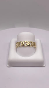 5mm Cuban Ring In 10 KT Yellow Gold