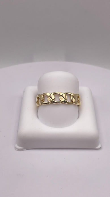 5mm Cuban Ring In 10 KT Yellow Gold