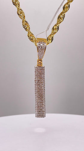 1.09 CT. Natural Diamond Cremation Urn Pendant In 10 KT Yellow Gold