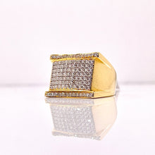 Load image into Gallery viewer, 1.09 CT. Natural Diamond Square Shape Men’s Ring In 10 KT Yellow Gold