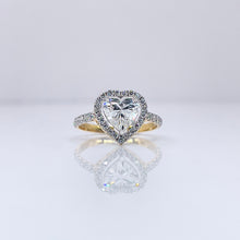 Load image into Gallery viewer, 1.50 CT. T.W Lab Grown Heart Ring In 14 KT Yellow Gold
