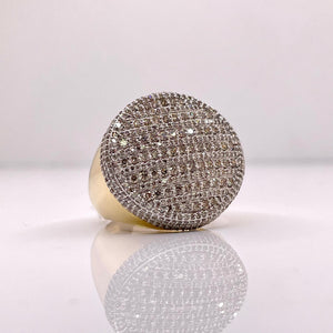 2.42 CT. Natural Diamond Round Shape Men’s Ring In 10 KT Yellow Gold