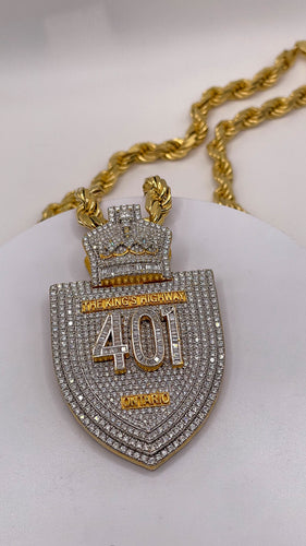 Approx 10 CT. Natural VVS Flawless Diamond 401 Pendant Set In Solid 24 KT Gold