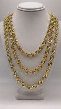 Load image into Gallery viewer, 6.4mm Diamond Cut Rope Chain In 10 KT Yellow Gold