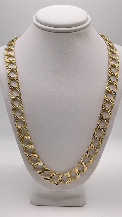 10mm Diamond-Cut Link Chain In 10 KT Yellow Gold