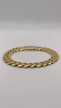 Load image into Gallery viewer, Solid Miami Cuban Bracelet With Box Lock In 10 KT Yellow Gold