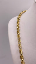 Load image into Gallery viewer, 3.7mm Rope Chain In 14 KT Yellow Gold