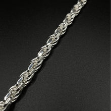 Load image into Gallery viewer, 5mm Solid Rope Chain/Bracelet In Silver