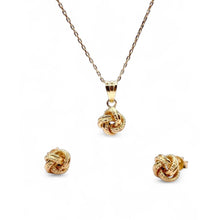 Load image into Gallery viewer, Love Knot Set In 18 KT Yellow Gold