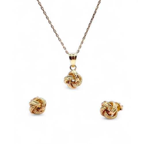 Love Knot Set In 18 KT Yellow Gold