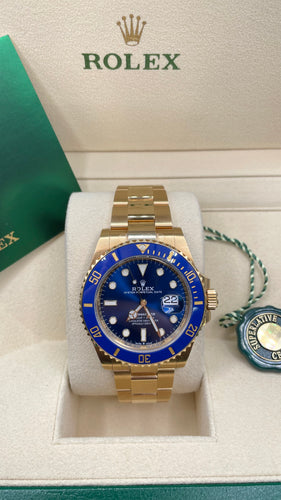 41mm 18 KT Rolex Submariner Mens Watch With Blue Dial