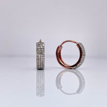 Load image into Gallery viewer, 0.40 CT. Natural Diamond Hoop Earrings In 10 KT Rose Gold