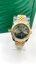 Load image into Gallery viewer, 41mm Two-Tone DateJust Rolex With Wimbledon Grey Dial