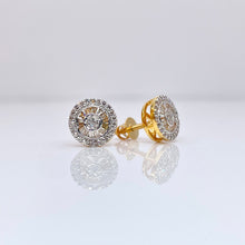 Load image into Gallery viewer, 0.44 CT. Natural Diamond Round Shape Stud Earrings In 10 KT Yellow Gold