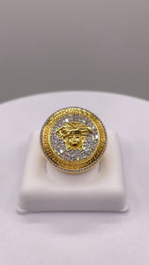 0.63 CT. Natural Diamond Versace Ring In 10 KT Yellow Gold