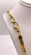 Load image into Gallery viewer, 5mm Solid Byzantine Link Chain In 14 KT Yellow Gold