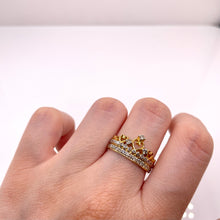 Load image into Gallery viewer, 0.46 CT. Natural Diamond Tiara Ring Set In 10 KT Yellow Gold