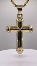 Load image into Gallery viewer, 3 Inch Cross Pendent In 14 KT Yellow &amp; White Gold