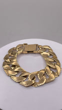 Load image into Gallery viewer, 17mm Solid Diamond Cut Men’s Bracelet In 10 KT Yellow Gold