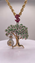 Load image into Gallery viewer, Natural Diamond Money Tree Pendant In 10 KT Yellow Gold