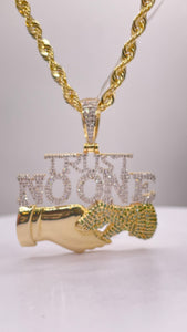 0.70 CT. Natural Diamond Trust No One Pendant In 10 KT Yellow Gold