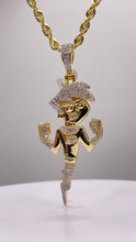 Load image into Gallery viewer, 0.80 CT. Natural Diamond Danny Phantom Pendent &amp; Rope Chain Combo In 10 KT Yellow Gold