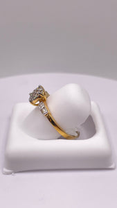 0.30 CT. Natural Diamond Round Shape Women’s Ring In 10 KT Yellow Gold