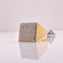 Load image into Gallery viewer, 0.57 CT. Natural Diamond Square Shape Men’s Ring In 10 KT Yellow Gold