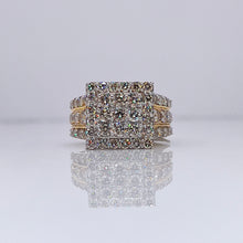 Load image into Gallery viewer, 2.35 CT. T.D.W Natural Diamond Ladies Square Shape Ring In 10 KT Yellow Gold