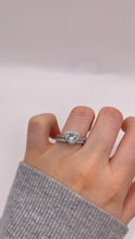 Load image into Gallery viewer, Heart Shape Women’s Engagement Ring Set In Silver With CZ