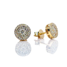 Load image into Gallery viewer, 0.67 CT. T.D.W Natural Diamond Stud Earrings In 10 KT Yellow Gold