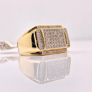 0.76 CT. Natural Diamond Men’s Ring In 10 KT Yellow Gold