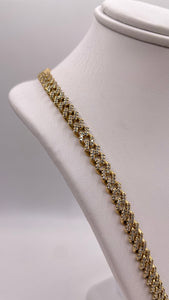 Approx 2.50 CT. Natural Diamond Miami Cuban Link Chain In 14 KT Yellow Gold