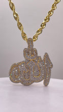 Load image into Gallery viewer, 1.69 CT. Natural Diamond Allah Pendent &amp; Rope Chain Combo In 10 KT Yellow Gold