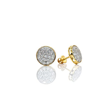 Load image into Gallery viewer, 0.62 CT. Natural Diamond Round Shape Stud Earrings In 10 KT Yellow Gold