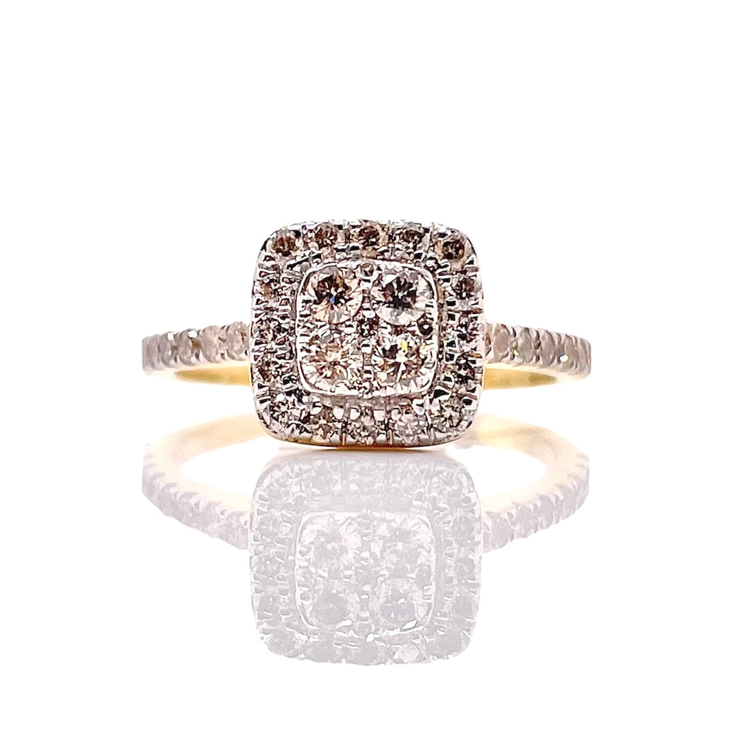 0.75 CT. Natural Diamond Women’s Ring In 10 KT Yellow Gold