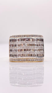 1.28 CT. Natural Diamonds Men’s Ring In 10 KT Yellow Gold