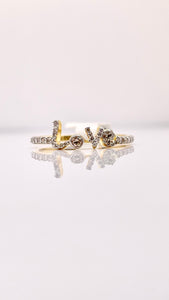 0.20 CT. Natural Diamond Love Ring In 10 KT Yellow Gold