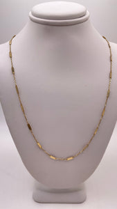 1.98mm Bar Satellite Link Chain In 10 KT Yellow Gold